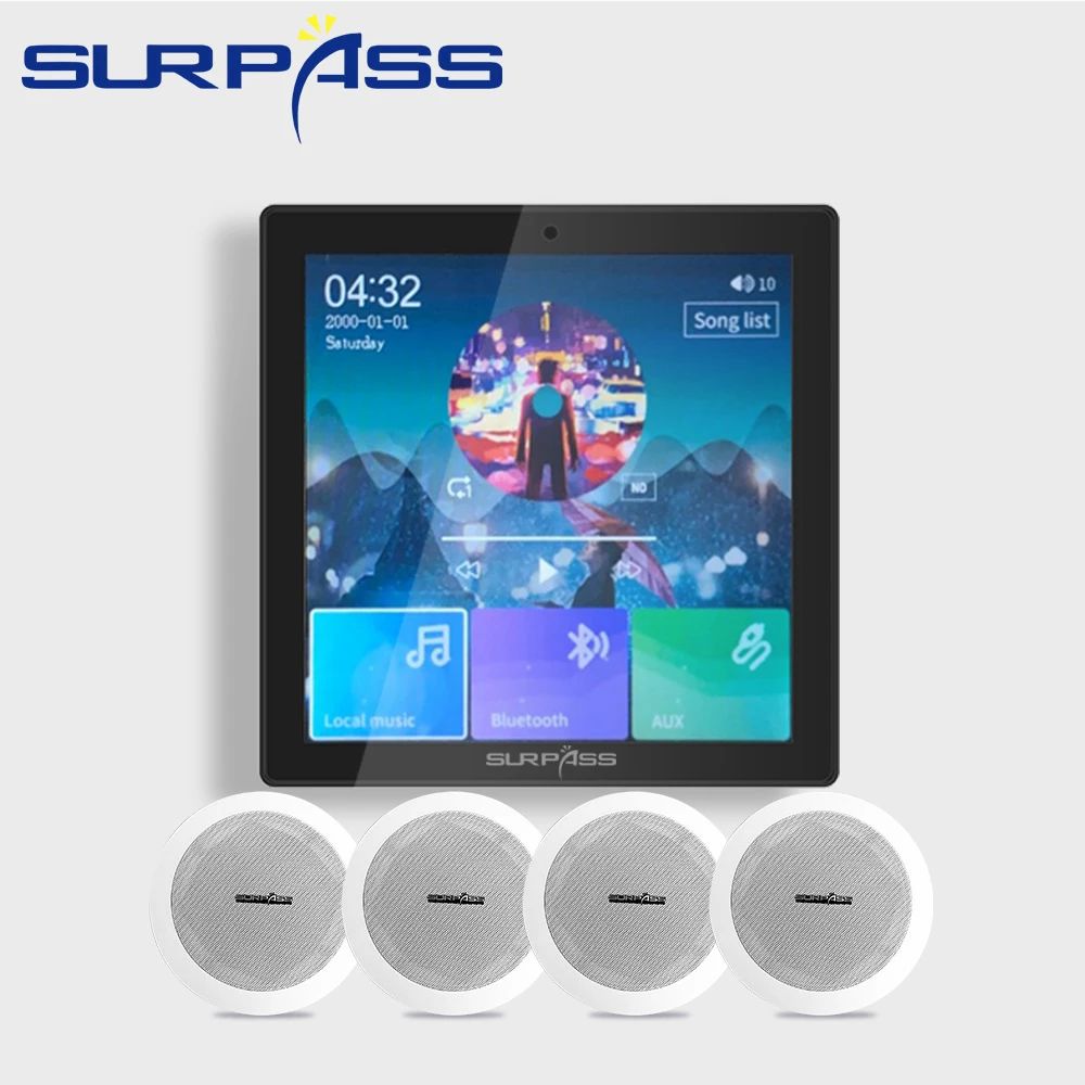 4 канала и креплением на стену Bluetooth Fm радио умный дом аудио акустическая система
