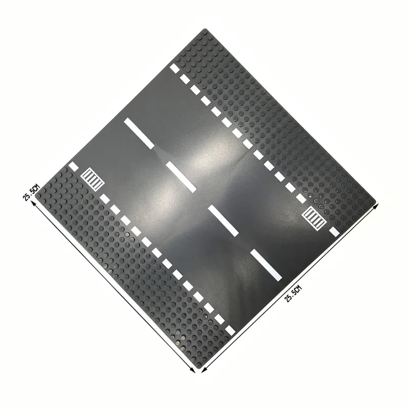 Road Plate Straight Crossroad Curve T-Junction Building Blocks Parts Bricks Base Compatible City Baseplate Toys | Игрушки и хобби