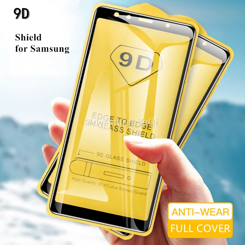 1/4 pcs Full Cover 9D Tempered Glass For SamSung Galaxy S21 S20 S10 S9 Ultra Plus 5G Screen Protector Protective Note 20 8 9 10