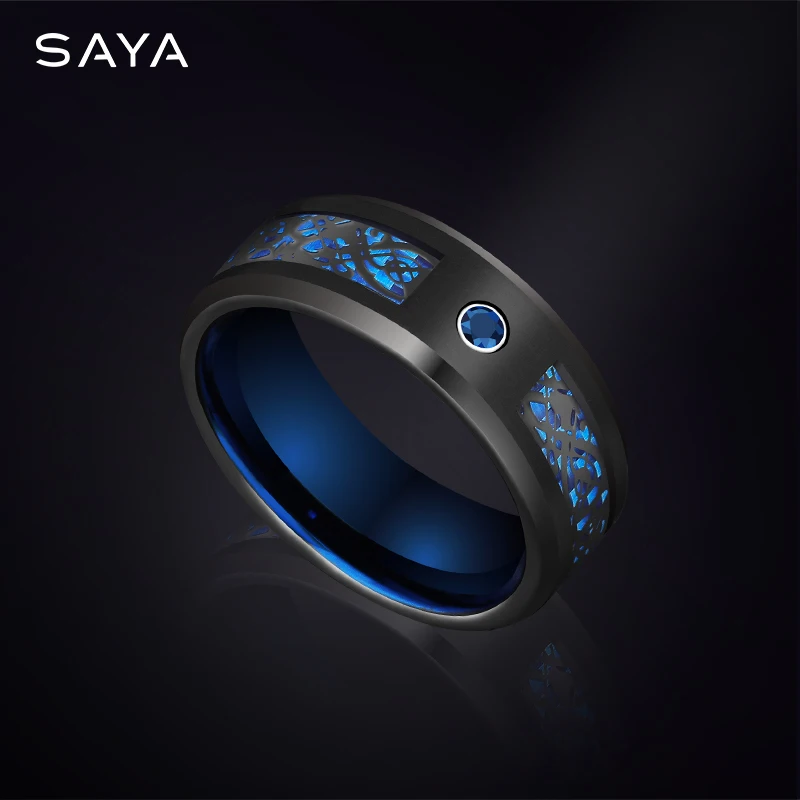 

Мужские кольца высокого качества мужские вольфрамовые ширина 8 мм обручальные модные минималистичные циркониевые ювелирные изделия, индив...