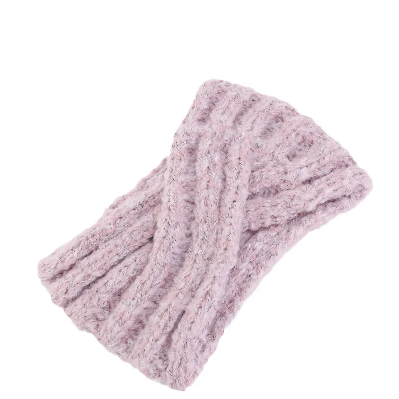 Новая женская зимняя супер мягкая вязаная головная повязка Мягкая резинка для