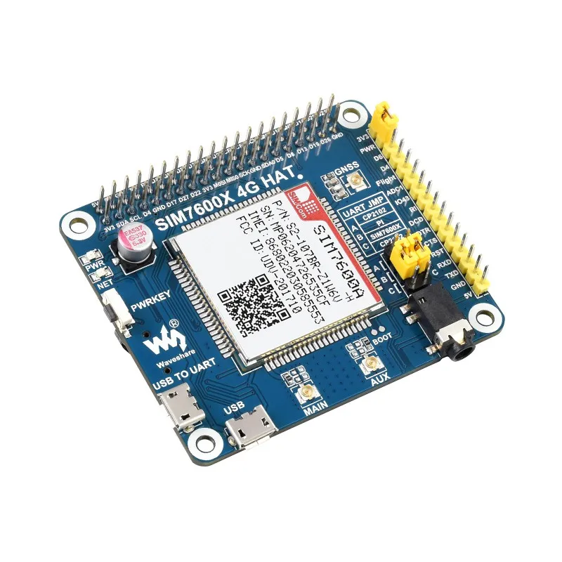 SIM7600A H SIM7600E SIM7600G SIM7600CE 4G шляпа / 3G 2G GSM GPRS GNSS для Raspberry Pi LTE CAT4 SIM7600|Запасные части| |