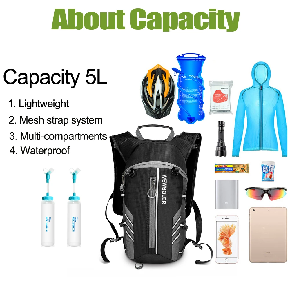 Рюкзак для бега 5 л рюкзак с жилетом гидратации |