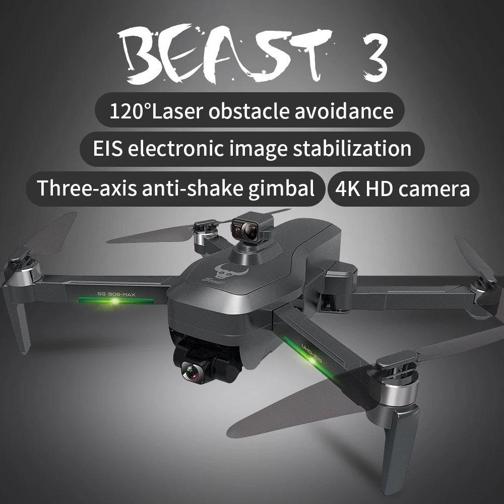 SG906 MAX RC Drone 4K with 3-Axis Gimbal Laser Obstacle Avoidance camera dron Professional Dual cam 5G WIFI GPS Quadcopter | Электроника