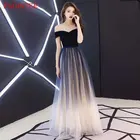 Темно-синие элегантные вечерние платья для выпускного вечера, платье для вечеринки, вечернее длинное платье, платье для причастия Марие, платье для девочек с блестками