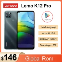 2020 new lenovo lemo k12 pro 4g mobile phone 6 8inch snapdragon662 octa core 6000mah big battery 64 0 rear camera smartphone