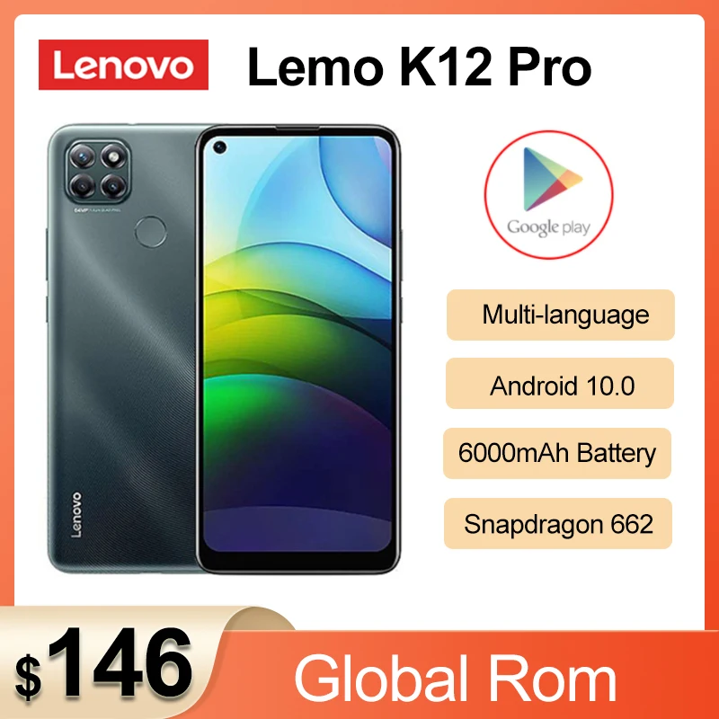 2020 Новый Lenovo Lemo K12 Pro 4G мобильный телефон 6 8 дюймов Snapdragon662 Octa Core 6000mAh аккумулятор