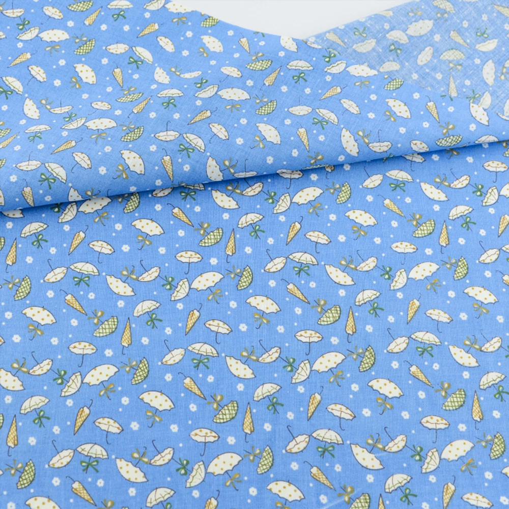 White Umbrella Style 100% Cotton Fabric Cloth for Doll's DIY Clothing Tissue Telas Tecido Patchwork Fat Quarter Art Work Sewing | Дом и