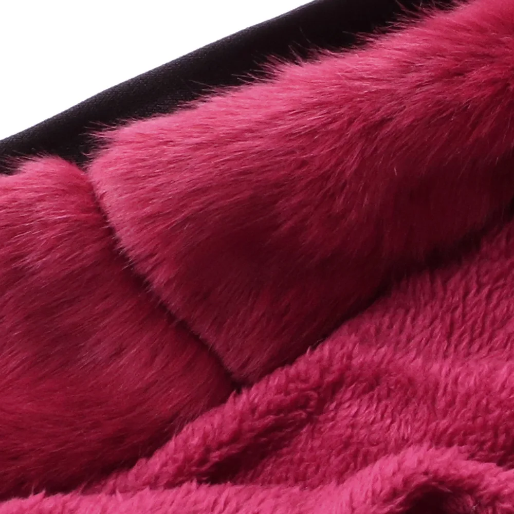 

Ladies Winter Overcoat Velvet and Thickening Medium and Long Cotton-Padded Coat with Large Size Fur Collar Coat for Winter Wear