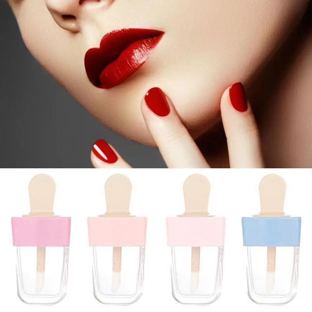 Красочные пустые DIY бутылки для блеска губ Розовый Зеленый Оранжевый сладкий