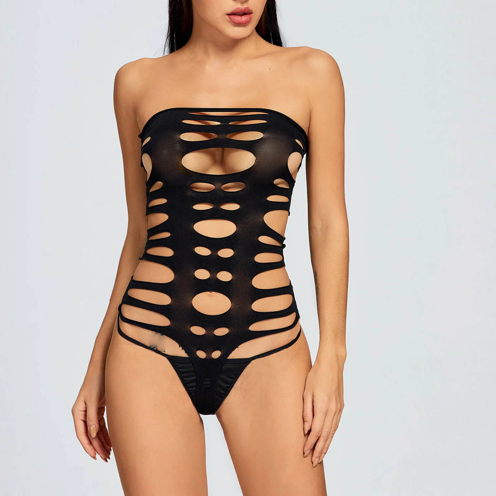 Сексуальное нижнее белье модное боди эротический наряд открытая промежность