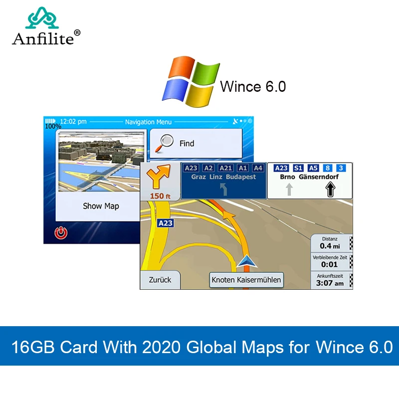GPS Аксессуары 8G gps карты sd карта 2020 последняя для автомобиля WinCE навигационная