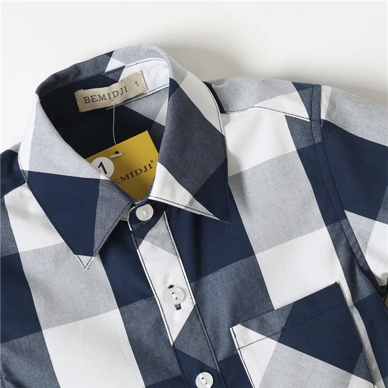 Детские рубашки для мальчиков весна-осень 2020 Детская рубашка топы с коротким