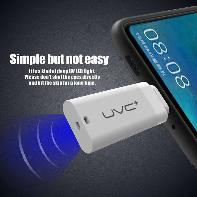 Свет UVC LED стерилизатор мини мобильный телефон дезинфекционный УФ ультрафиолет