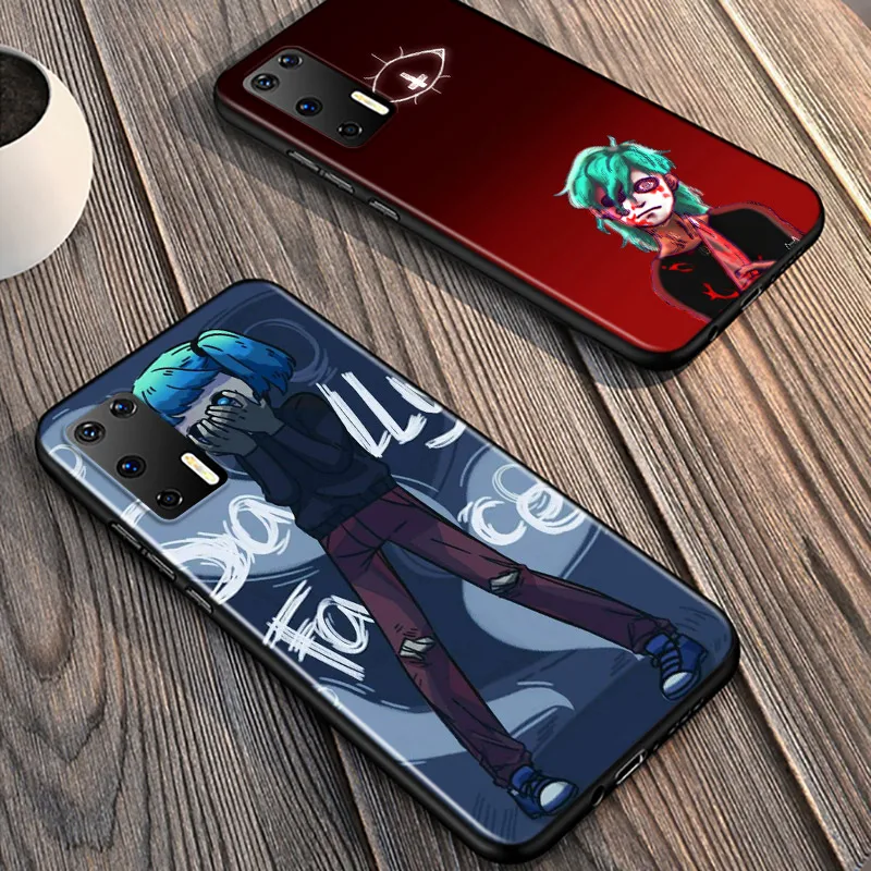 

Sally Face Game For Huawei P40 P30 P20 Pro P10 P9 P8 Lite E Plus 5G 2019 Phone Case Bright Black Silicone Cover