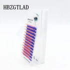 Цветные накладные ресницы HBZGTLAD, искусственные норковые ресницы высокого качества, инструменты для наращивания фиолетовых зеленых синих розовых ресниц