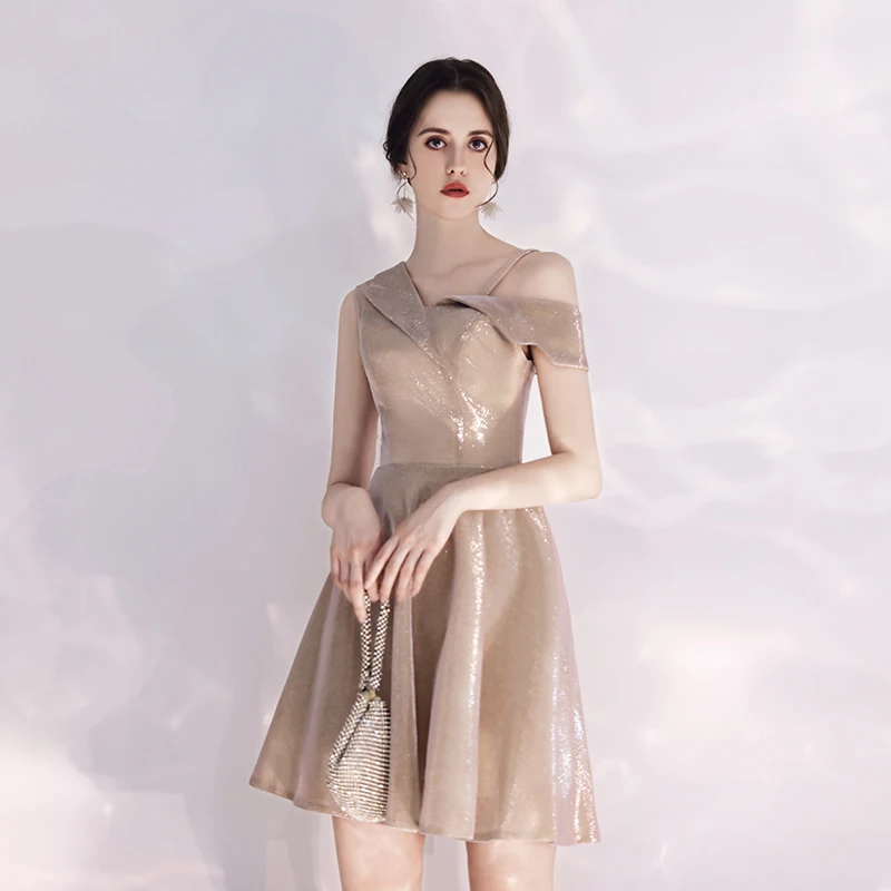 Коктейльные Короткие коктейльные платья Vestido, блестящие вечерние платья до колен, коктейльные платья Sukienka Koktajlowa