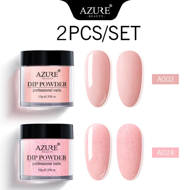 1 Azure beauty 2 шт./лот погружающийся порошок для нейл-арта блестящий порошок Блестящий Сияющий погружающийся порошок верхний гель Базовое покрытие натуральный сухой порошок для ногтей - Цвет: 1