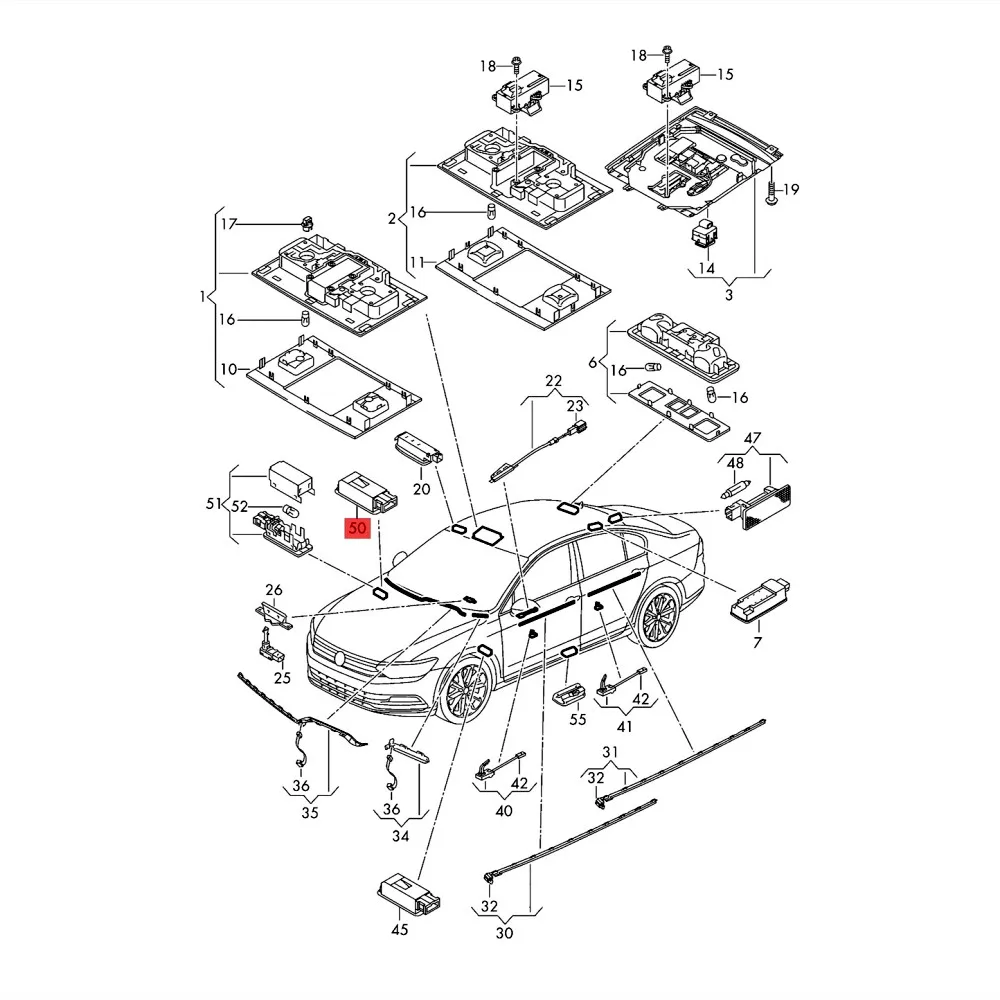 HONGGE светодиодный ног огни + кабель для VW Golf Passat Octavia Seat Leon Альгамбра Audi A4 A6 A7 A8 Q3 Q5 TT