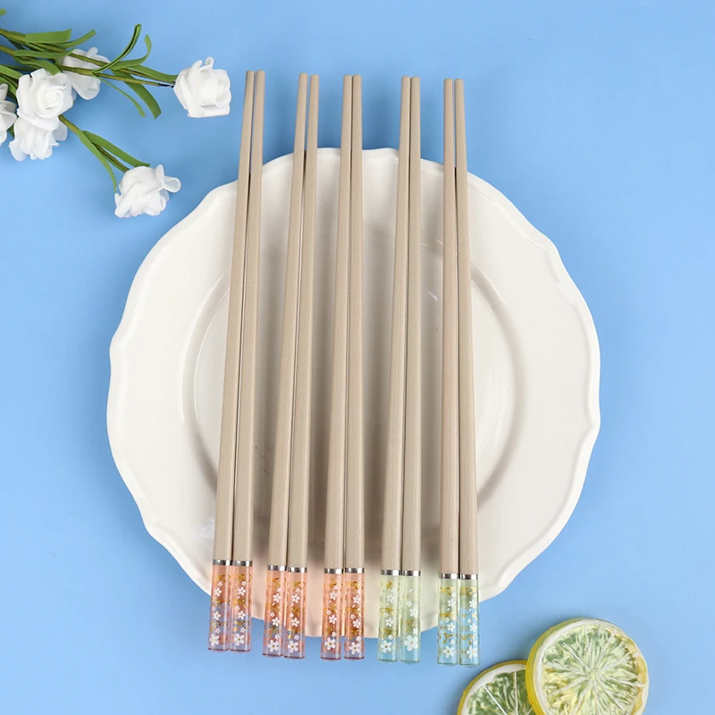 

Sushi Flower Chopsticks Mildew Proof 24cm Amber Glass Fiber High Temperature