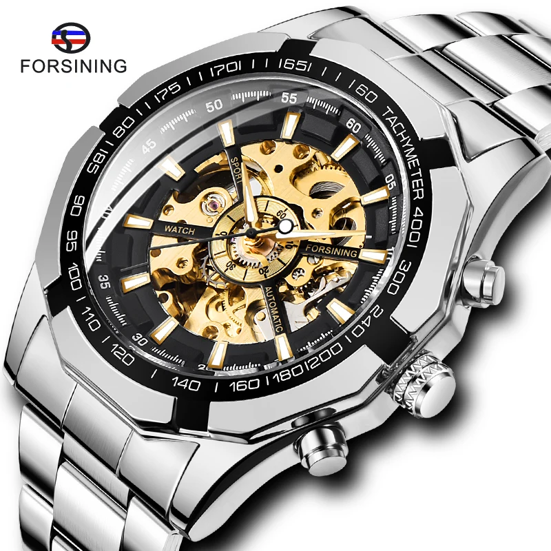 Новинка FORSINING Военные Спортивные Повседневные механические наручные часы