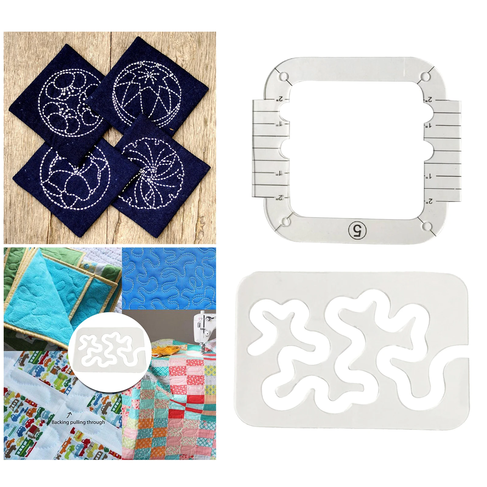 

Multifunctional Quilting Template & Frame Patchwork Drawing Ruler Tools