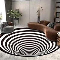 swirl 3d illusion rug circular three dimensional space vertigo carpet bedroom decoration living corridor abstract geometrmat