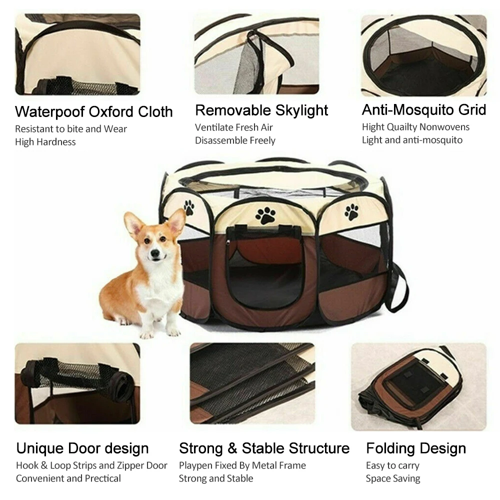 Переносной складной манеж для собак палатка комнатный Водонепроницаемый