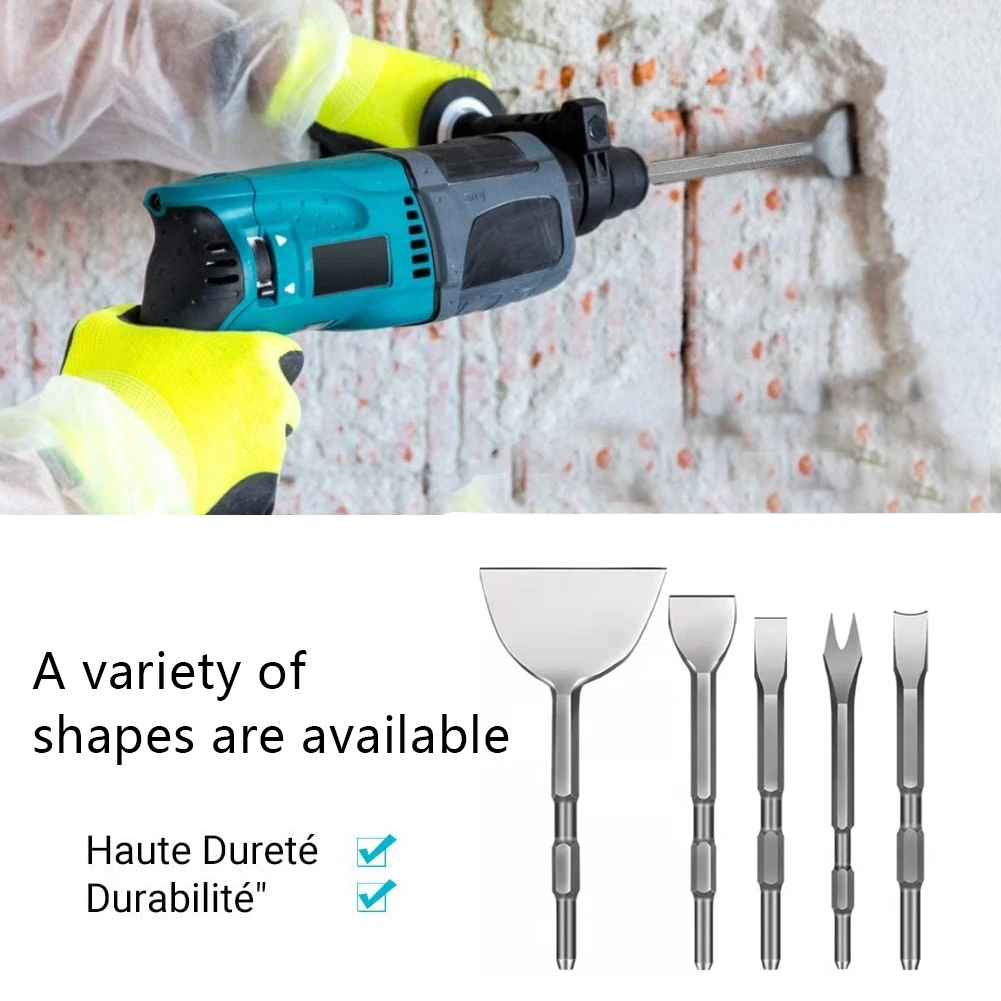 

5PCS Hammer Drill Chisel Set Copper Cracking Instrument Wall Concrete Drill Chisel Set Electric Pick Chisel Rotary Hammer Bits