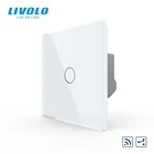 Настенный сенсорный выключатель Livolo со стеклянной панелью и дистанционным управлением