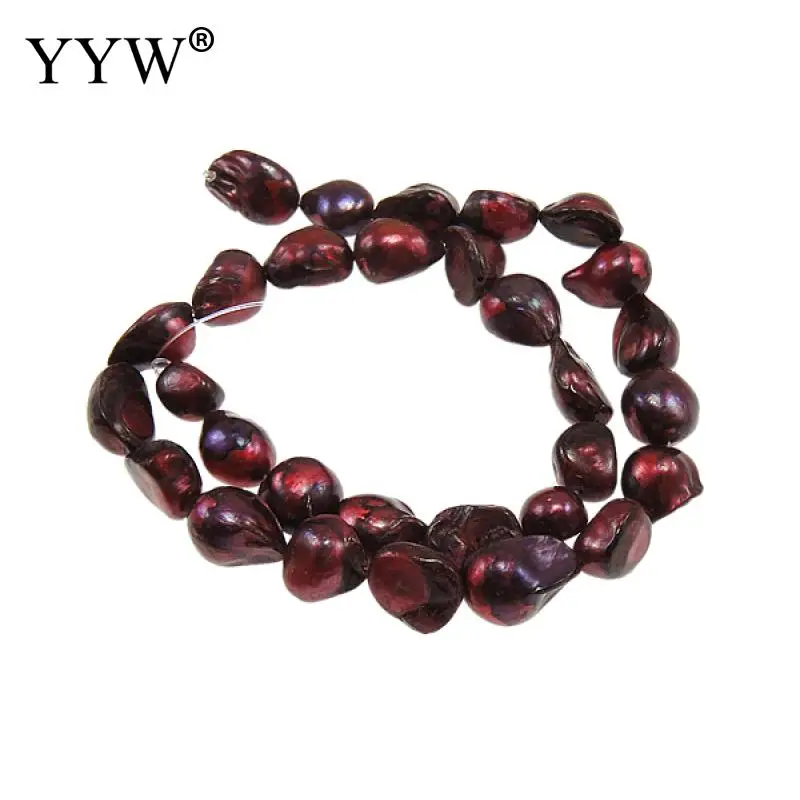 

11-12mm Coffee Color Natural Freshwater Pearl Beads Deep Red Loose Pearls Bead Diy Accessories For Jewelry Making Hole 0.8mm