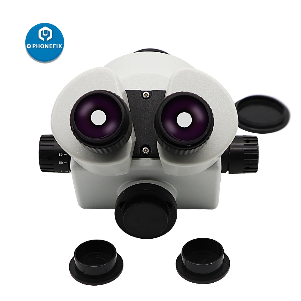 Simul-focal 7X-45X осмотр Тринокулярный зум стерео головка микроскопа WF10X 20 мм окуляр объектив промышленная головка микроскопа