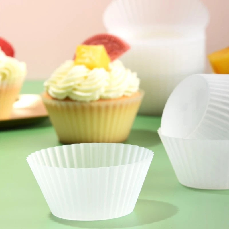 

12pcs Silicone Cupcake Mold Muffin Cup Transparent Round Cake Cup Mould Kitchen Accessories Baking Mould Cake Decorating Tools