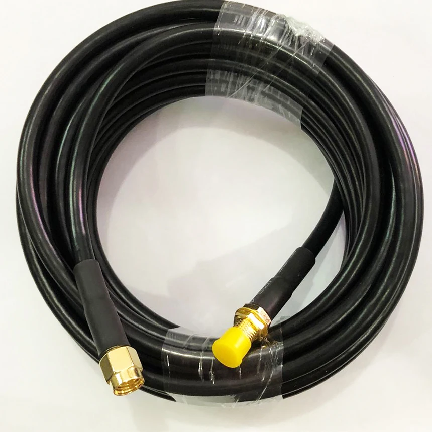 RG58 коаксиальный кабель RP-SMA штекер-RP-SMA Разъем RF коаксиальный Соединительный кабель 1 м 3 м 5 м 10 м 20 м 30 м
