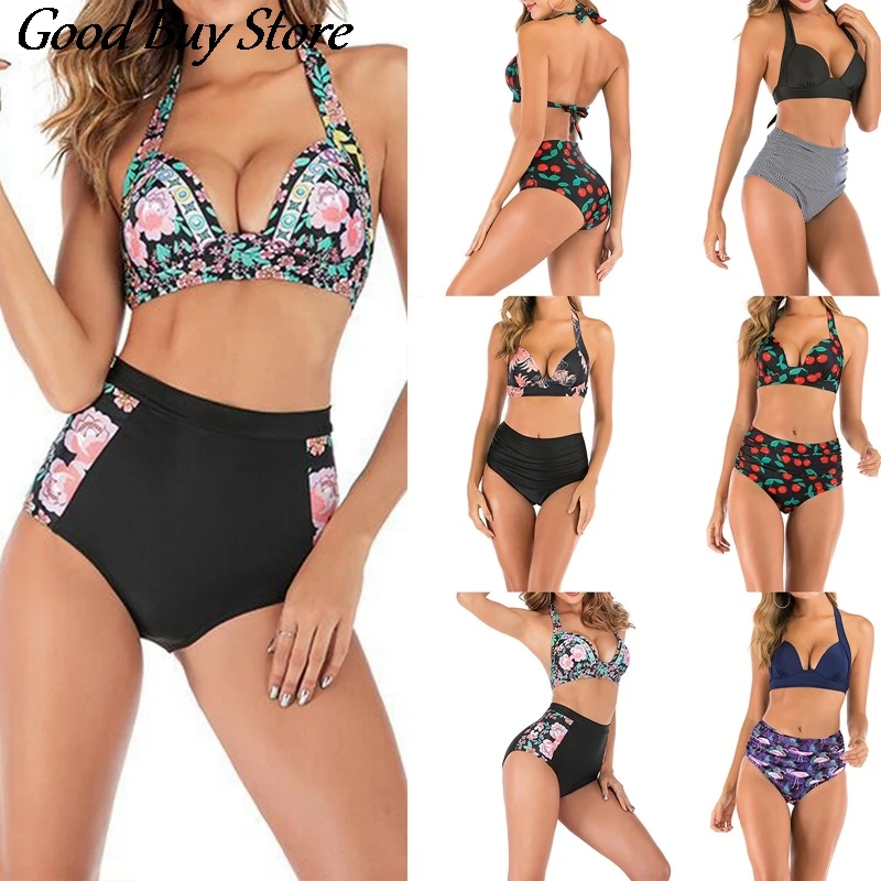 

Женский летний купальный костюм с цветочным принтом, 2 шт.