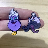 disney little mermaid brooch pin cartoon animation villain ursula metal enamel badge children gift student backpack decoration