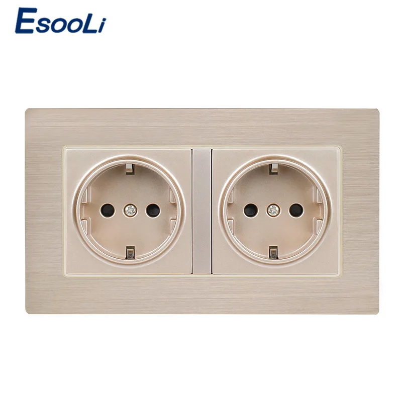 Электрическая розетка Esooli алюминиевая 16 а 146 х86 мм|Электрические розетки| |
