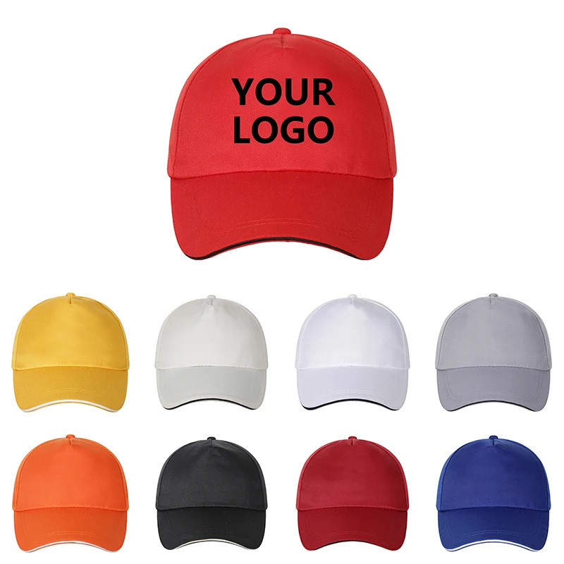 Бейсболка с логотипом сделай сам хлопок Кепка принтом текста фото дизайном