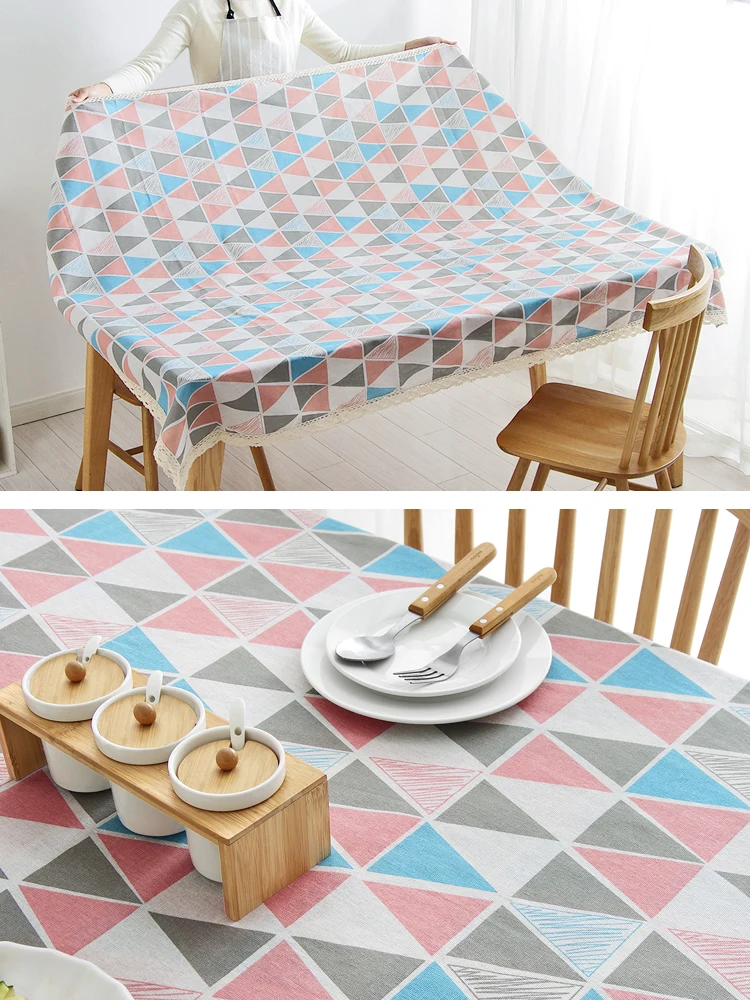 Nordic Стиль скатерти геометрический прямоугольник большой высокое качество