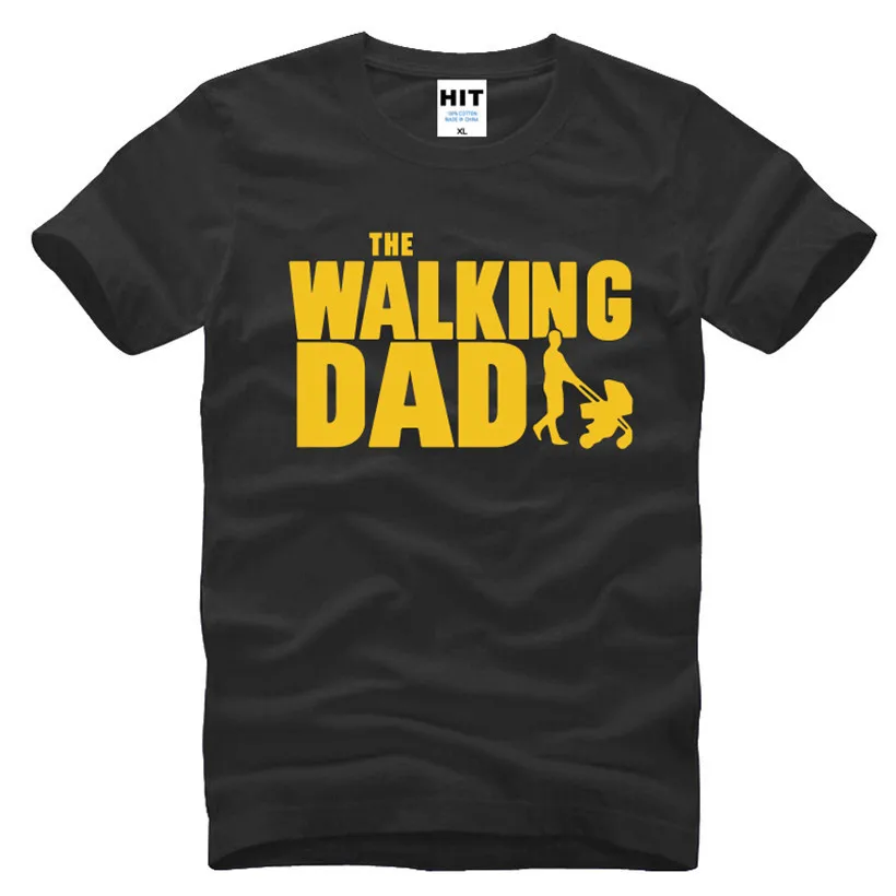 

The Walking Dad Fathers Day Gift Men's Funny T-Shirt T Shirt Men New Short Sleeve Cotton Novelty Top Tee Camisetas Hombre
