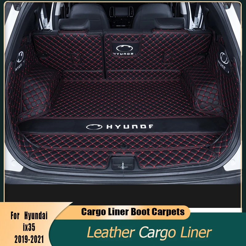 Cargo Liner Boot Carpets For Hyundai ix35 2019-2021 Fission Rear Trunk Mats Durable Waterproof Leather Full Surrounded Floor Mat |