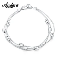 fashion silver 925 sterling silver snake bone bead bracelet woman glamour jewelry gift