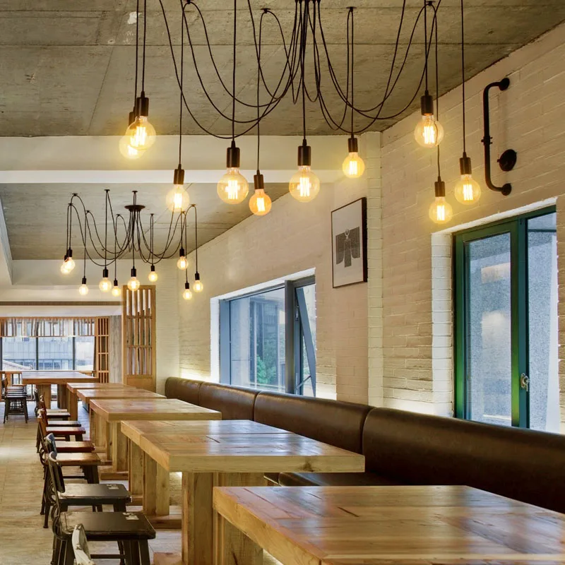 Светодиодный кухонный светильник в стиле ретро с пауком для гостиной бара