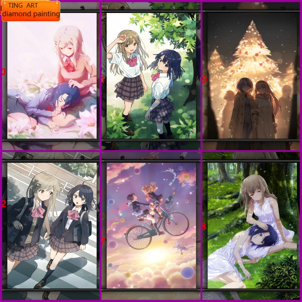 

Алмазная живопись Adachi To Shimamura Adachi Sakura Chikama, Алмазная мозаика, наборы для вышивки крестиком, домашний декор