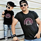 BABA And MINI Модная хлопковая семейная Одинаковая одежда, одежда для отца, сына, дочери, детская одежда, семейный образ, наряды для маленьких Пап