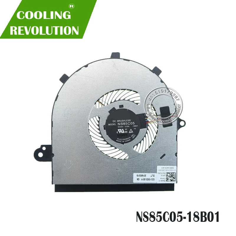 Кулер для процессора ноутбука NS85C05 DC05V 0.50A 18B01 4PIN Dell Inspiron 17 7786 2 в 1 DP / N 0GCN3G 023.100DI.0011|fan