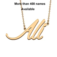 cursive initial letters name necklace for ali birthday party christmas new year graduation wedding valentine day gift