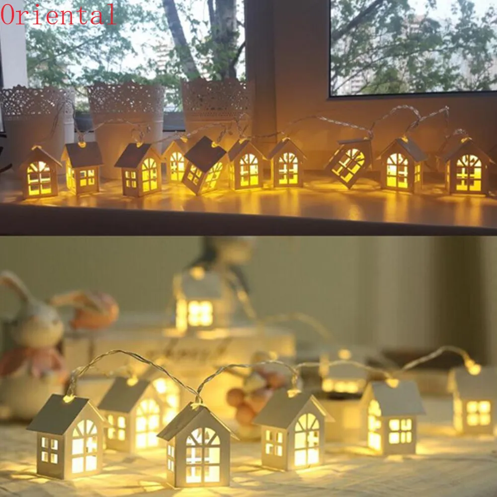 

2M LED String Light Fairy Garland Wood House 10LEDs Christmas New Year Decoration Wedding Party Holiday Room Novelty Lamps