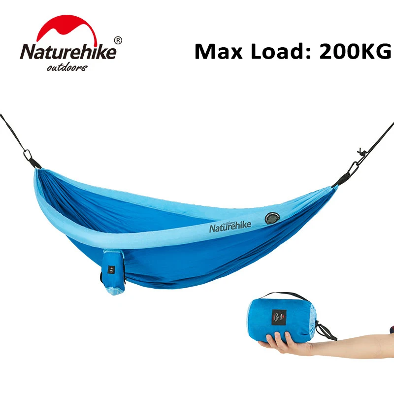 Двойной гамак NatureHike портативный с парашютом для улицы кемпинга дома и сада