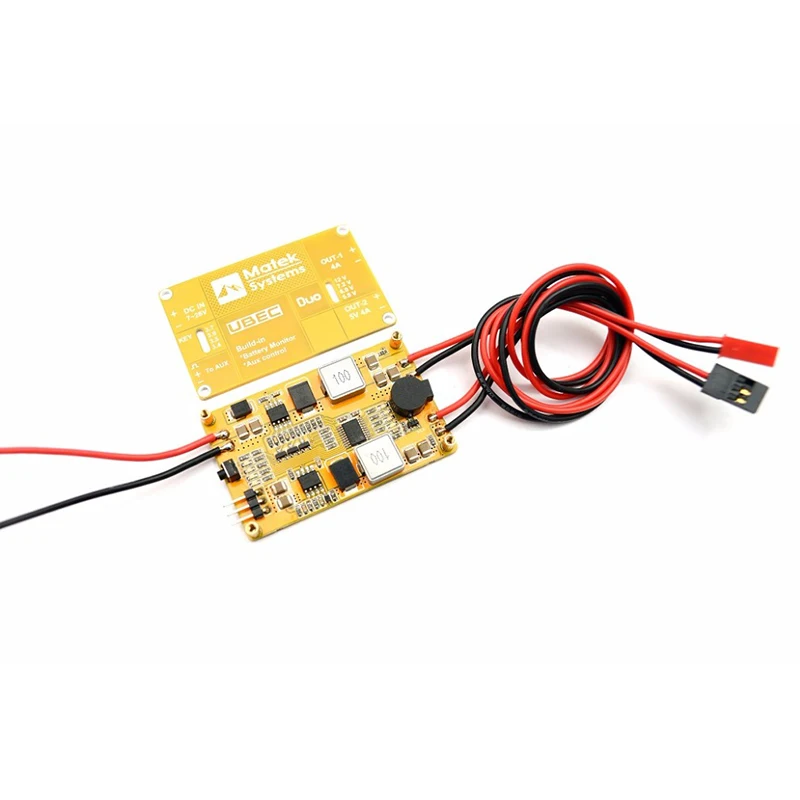 Matek UBEC U4A2P Dualway 4A 5 ~ 12 В встроенный аккумулятор монитор Aux управление для